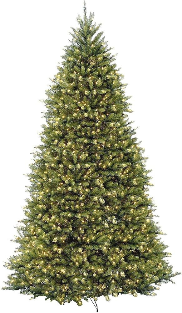National Tree Company Pre-Lit Artificial Full Christmas Tree, Green, Dunhill Fir, White Lights, I... | Amazon (US)