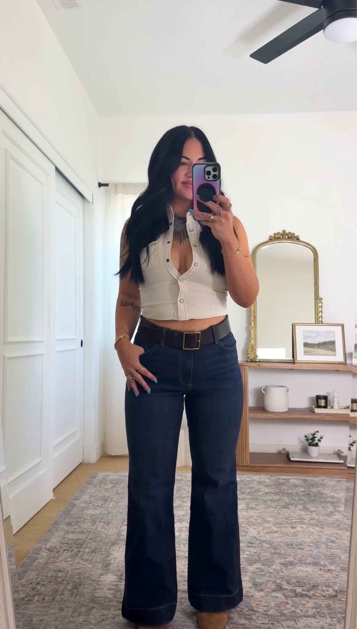 size 33 jeans and medium top!

#LTKootd #LTKgrwm #LTKSaleAlert