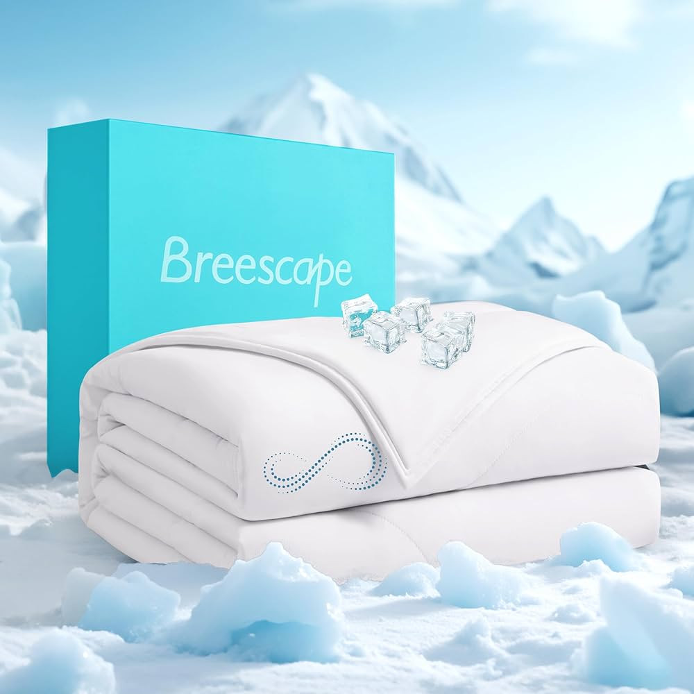 Breescape Cooling Comforter King Size - BlendTek™ Q-Max>0.46 Tech, Breathable Blanket for Hot S... | Amazon (US)