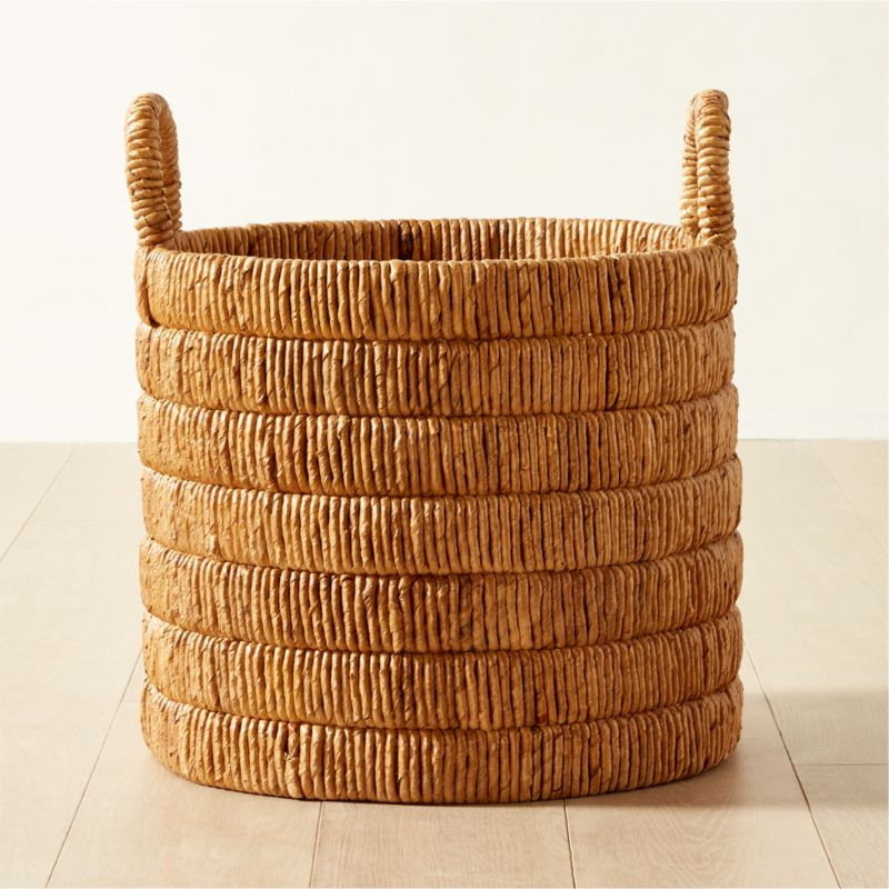 Milos Modern Handwoven Decorative Storage Basket XL + Reviews | CB2 | CB2