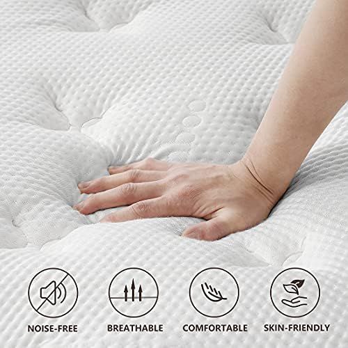 Amazon.com: EASELAND Queen Size Mattress - 12 inch Bamboo Pillow Top Hybrid Mattress, Innerspring... | Amazon (US)