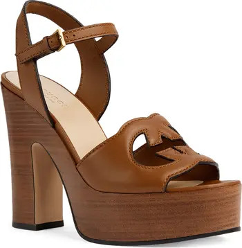Interlocking G Cutout Platform Sandal (Women) | Nordstrom