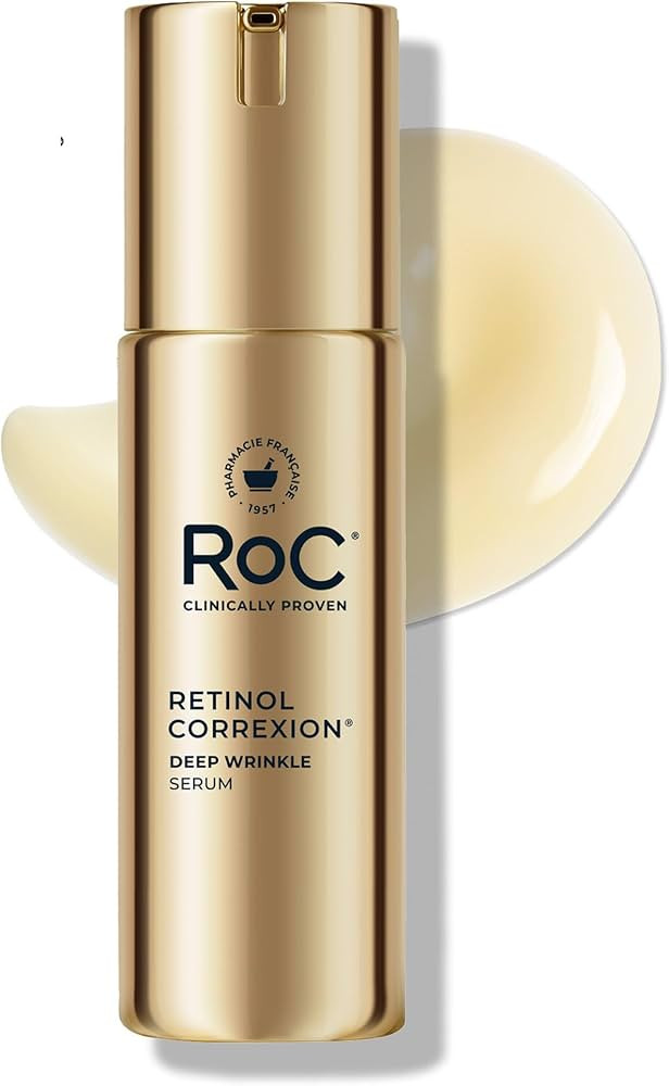 RoC Retinol Correxion Deep Wrinkle Retinol Face Serum with Ascorbic Acid, Anti-Aging Treatment fo... | Amazon (US)