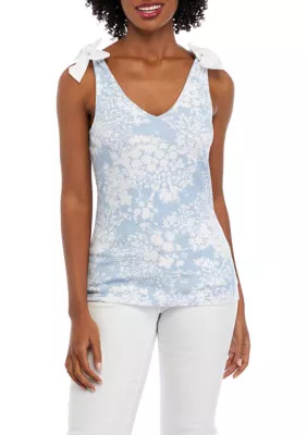 Women's Ribbed Tank Top with Bows | Belk