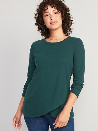 Maternity Thermal-Knit Long-Sleeve Nursing Tunic T-Shirt | Old Navy (US)
