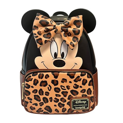 Loungefly Exclusive Disney Minnie Mouse Leopard Print Double Strap Shoulder Bag | Amazon (US)