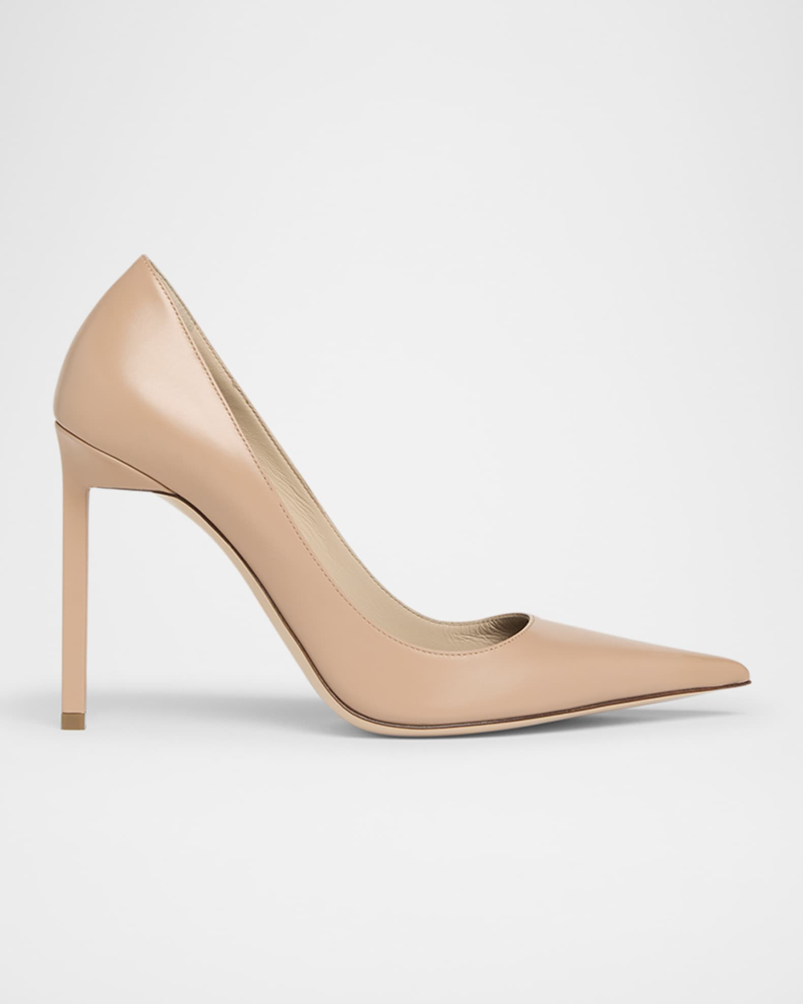 Betty Soft Calf Leather Pointed-Toe Pumps | Neiman Marcus