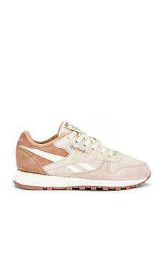 Reebok Classic Leather Sneaker in Pink Clay & Beige from Revolve.com | Revolve Clothing (Global)