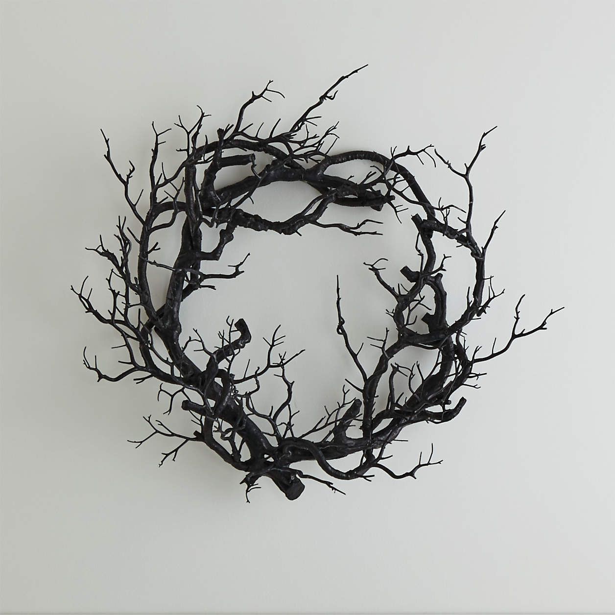 Faux Black Branch Halloween Wreath + Reviews | Crate and Barrel | Crate & Barrel