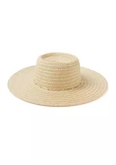 San Diego Hat Company Boater Hat with Dainty Chain | Belk