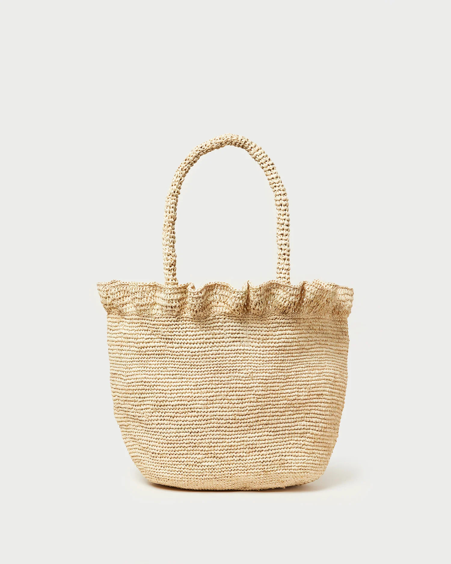 Cyrus Natural Ruffled Woven Tote | Loeffler Randall