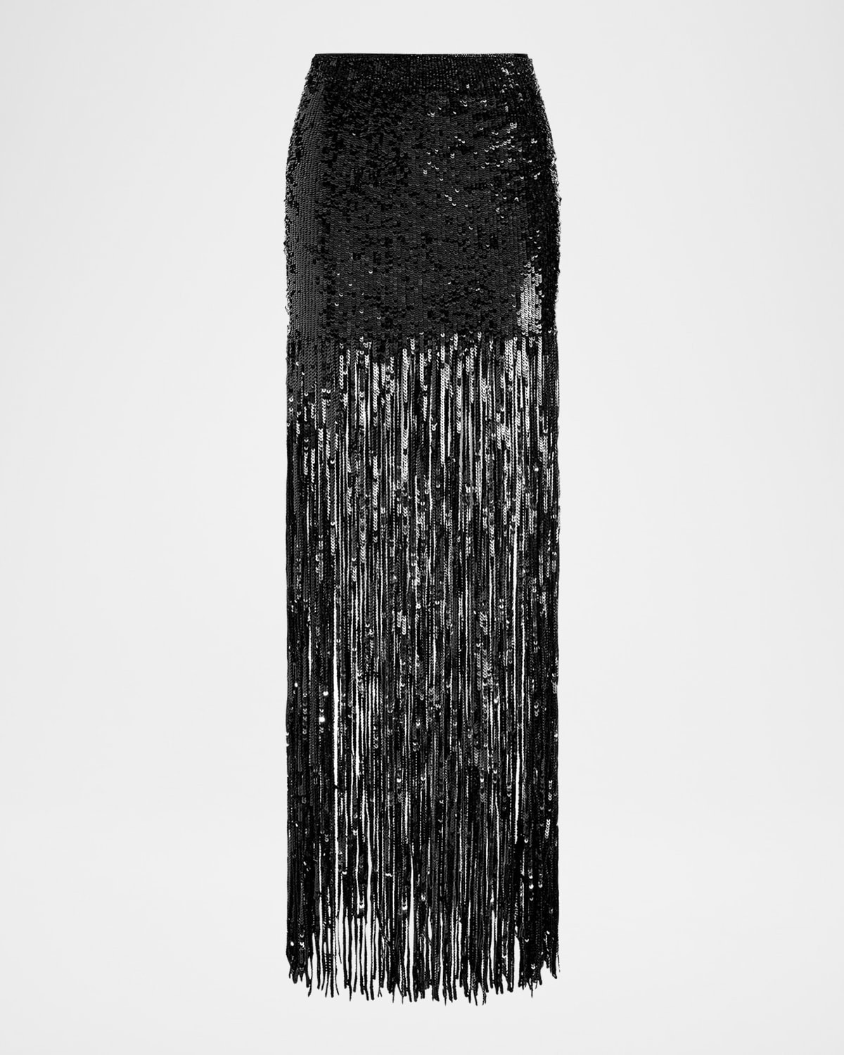 Kendra Sequined Fringe Maxi Skirt | Neiman Marcus