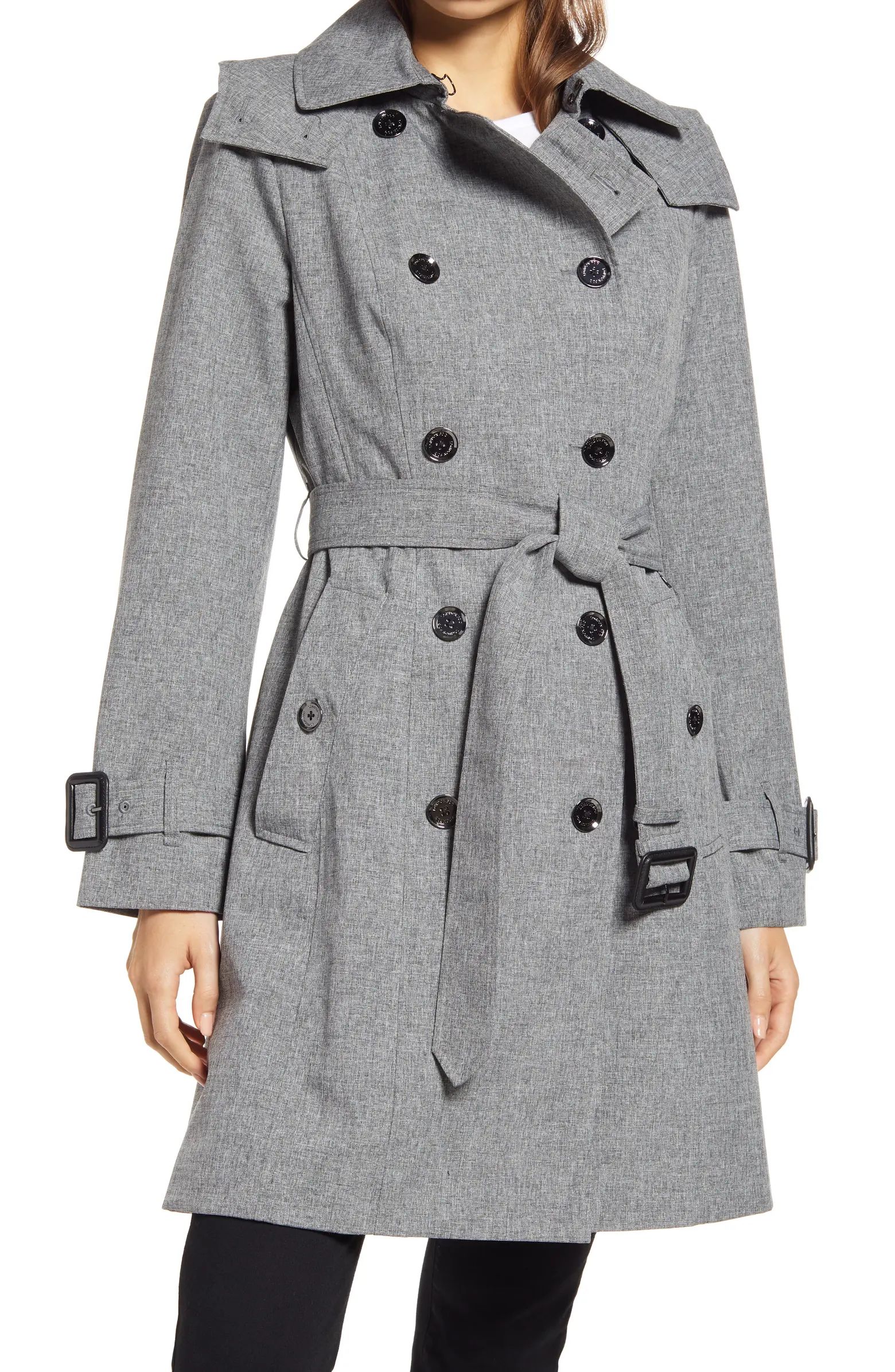 Double Breasted Hooded Raincoat | Nordstrom