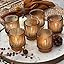 Kate Aspen Vintage Ribbed Amber Glass Tealight & Votive Candle Holders (Set of 6), Fall Decor, Bo... | Amazon (US)