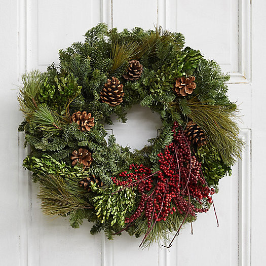 Fresh Mixed Greens Wreath | Terrain