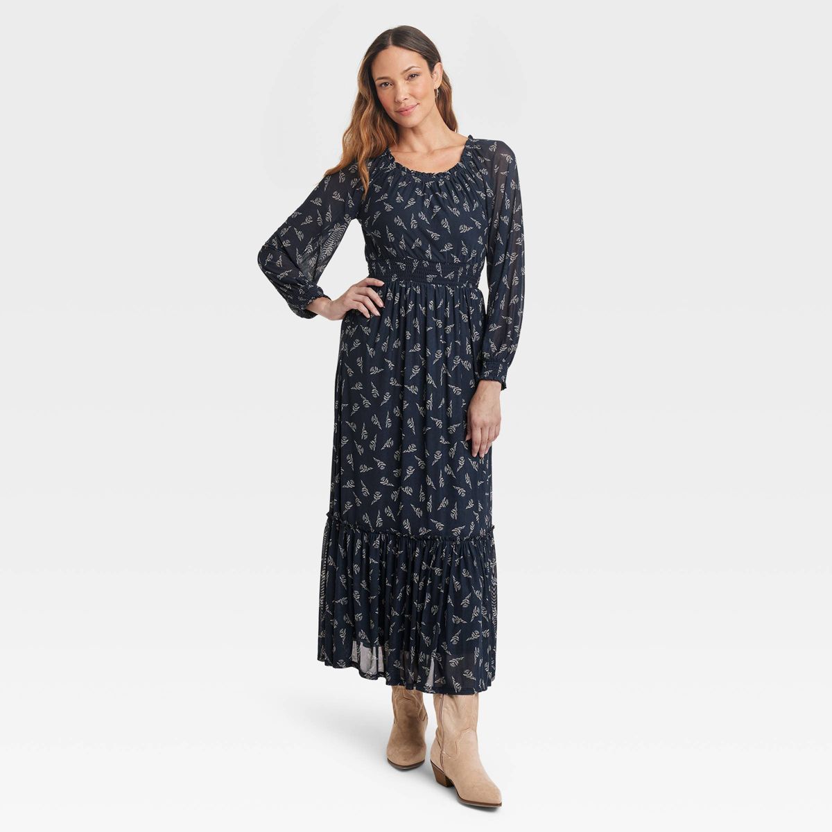 Women's Long Sleeve A-Line Maxi Dress - Knox Rose™ | Target