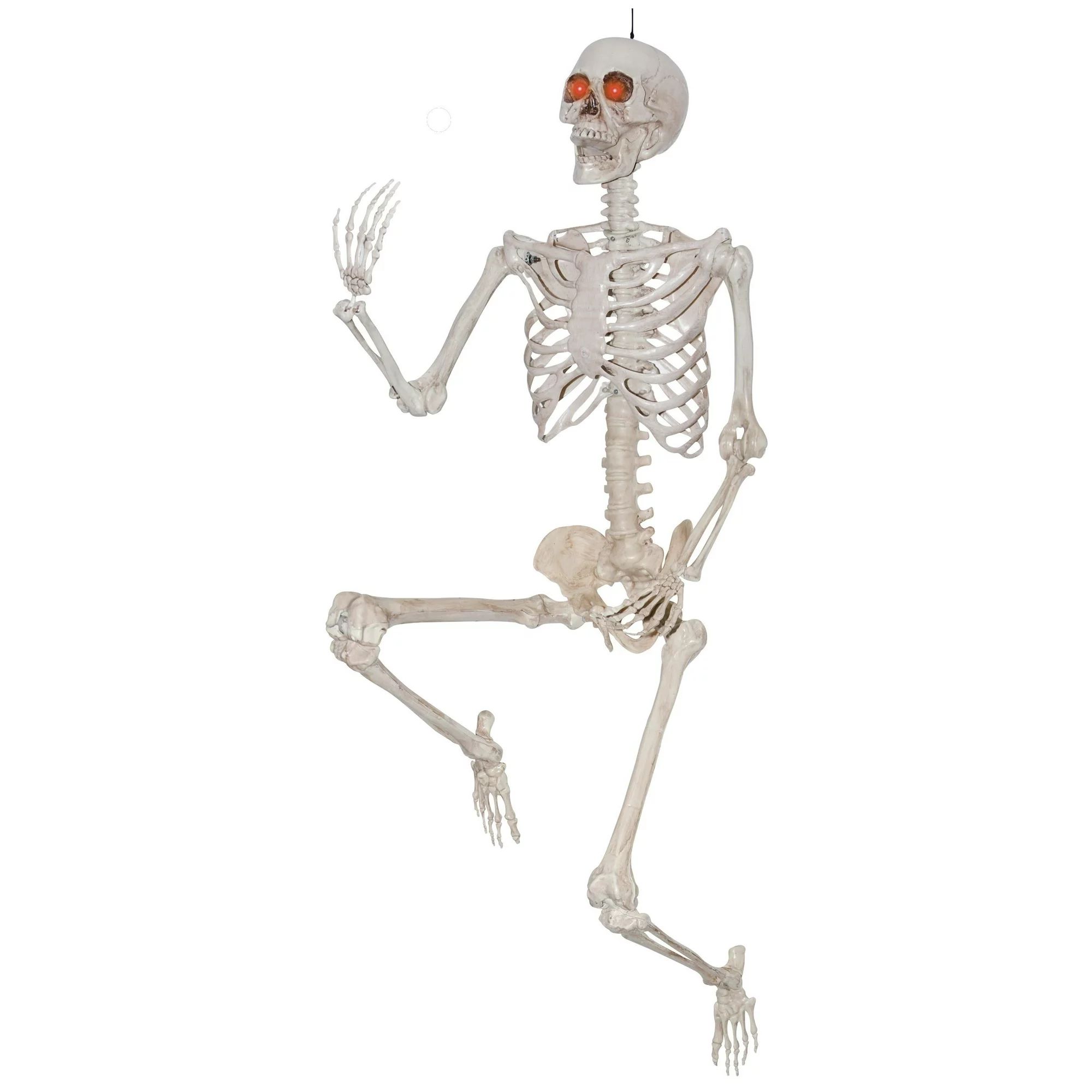 Halloween Plastic Posable Skeleton Decoration, Bone Color, 84 in, by Way To Celebrate | Walmart (US)