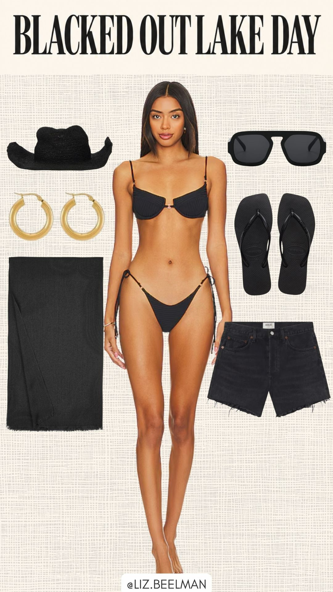 Blacked Out Lake Day 

#ootd #lakeday  

 