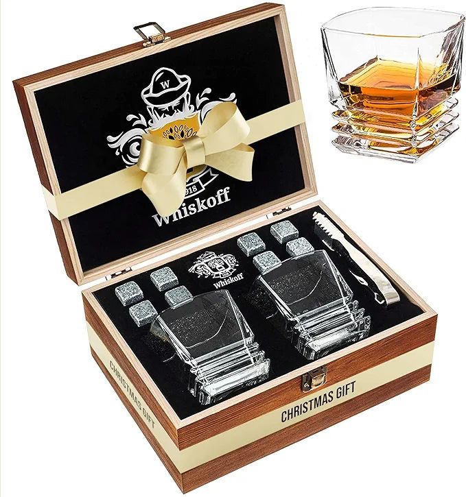 ???? ????: Whiskey Rocks Glasses Gift Set - Heavy Base Crystal Glass for ... | Amazon (US)