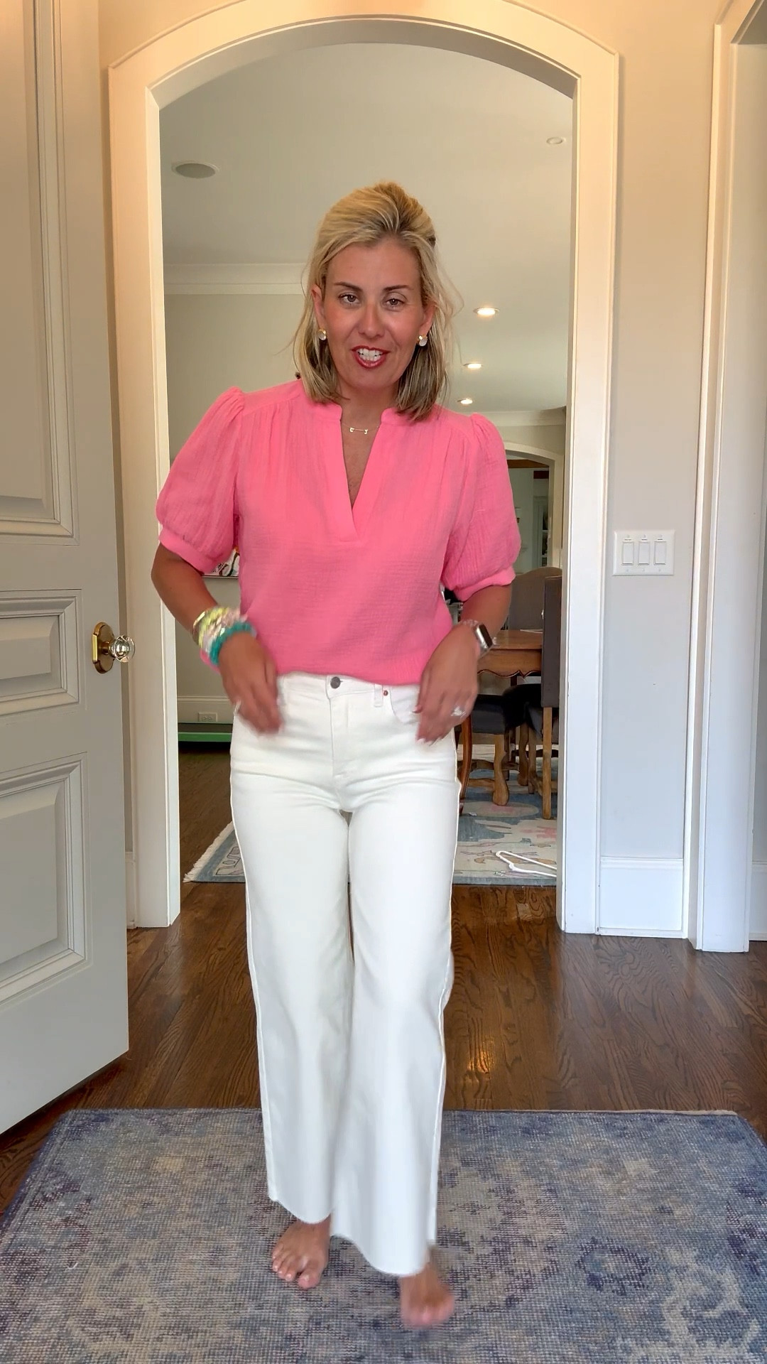 I’m pretty sure I have every color in the Tammy top that Avara has ever made. It’s just classy and effortless paired with this year round ecru jean. I’m in small top, 26 jean & 8 sandal. 

#LTKmomlife #LTKootd #LTKdayinmylife