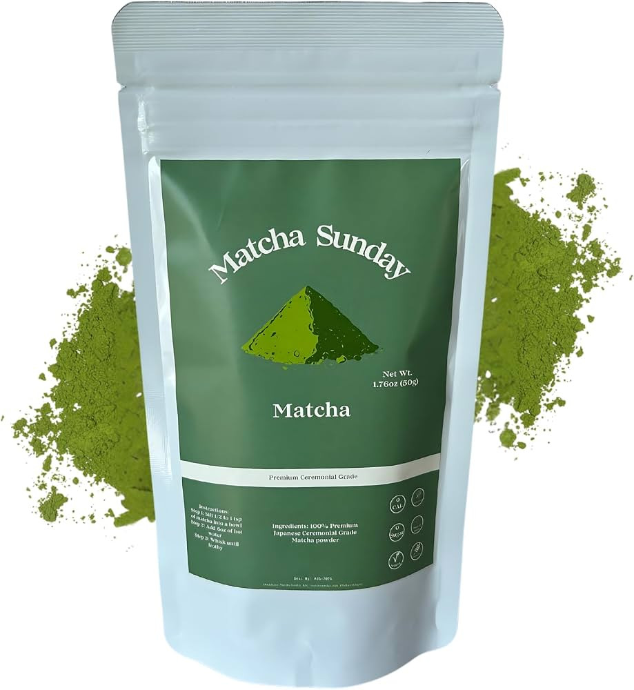 Matcha Sunday Ceremonial Grade Matcha - Kyoto, Japan - Finely Ground Green Tea Powder - Vibrant G... | Amazon (US)