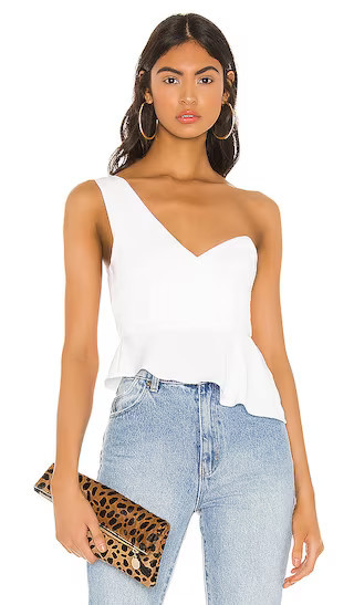 Karlie One Shoulder Top in White | Revolve Clothing (Global)
