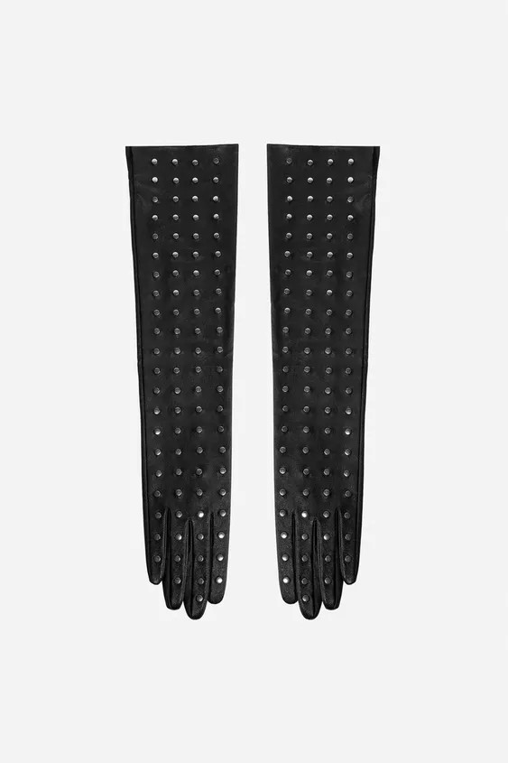 LEATHER GLOVES WITH STUDS LUDOVIC DE SAINT SERNIN x ZARA | Zara US