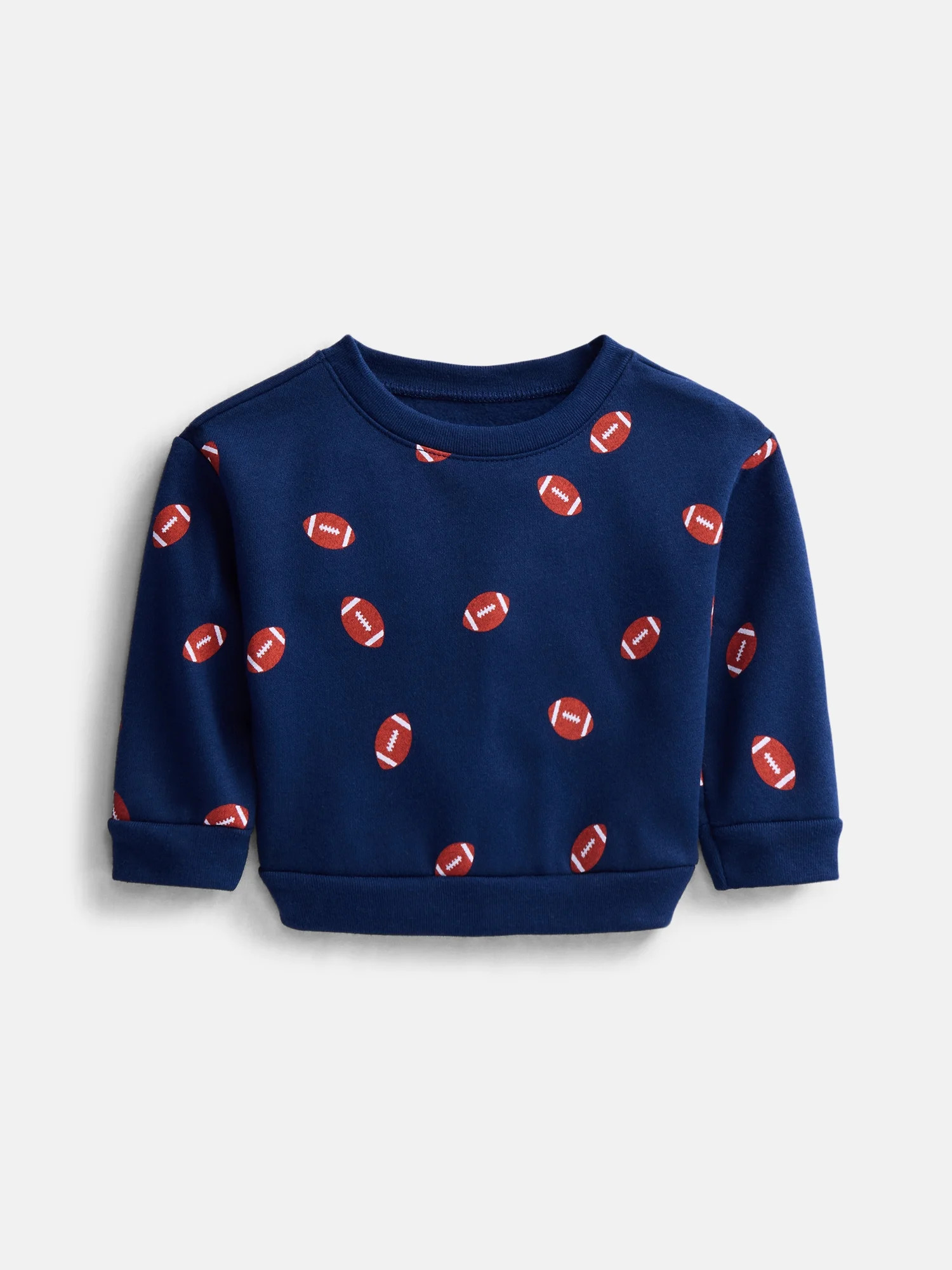 Wonder Nation Baby & Toddler Boys Graphic Fleece Crewneck Sweatshirt, Sizes 6M-5T | Walmart (US)
