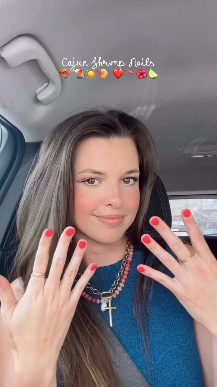 // Cajun Shrimp season is back!! 🍤🦐🌺🦩✨❤️🥤😍⛱️🐟🤍 #opicajunshrimpnails //
