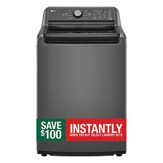 LG 5.0 cu. ft. Top Load Washer in Middle Black with Impeller, NeverRust Drum and TurboDrum Techno... | The Home Depot
