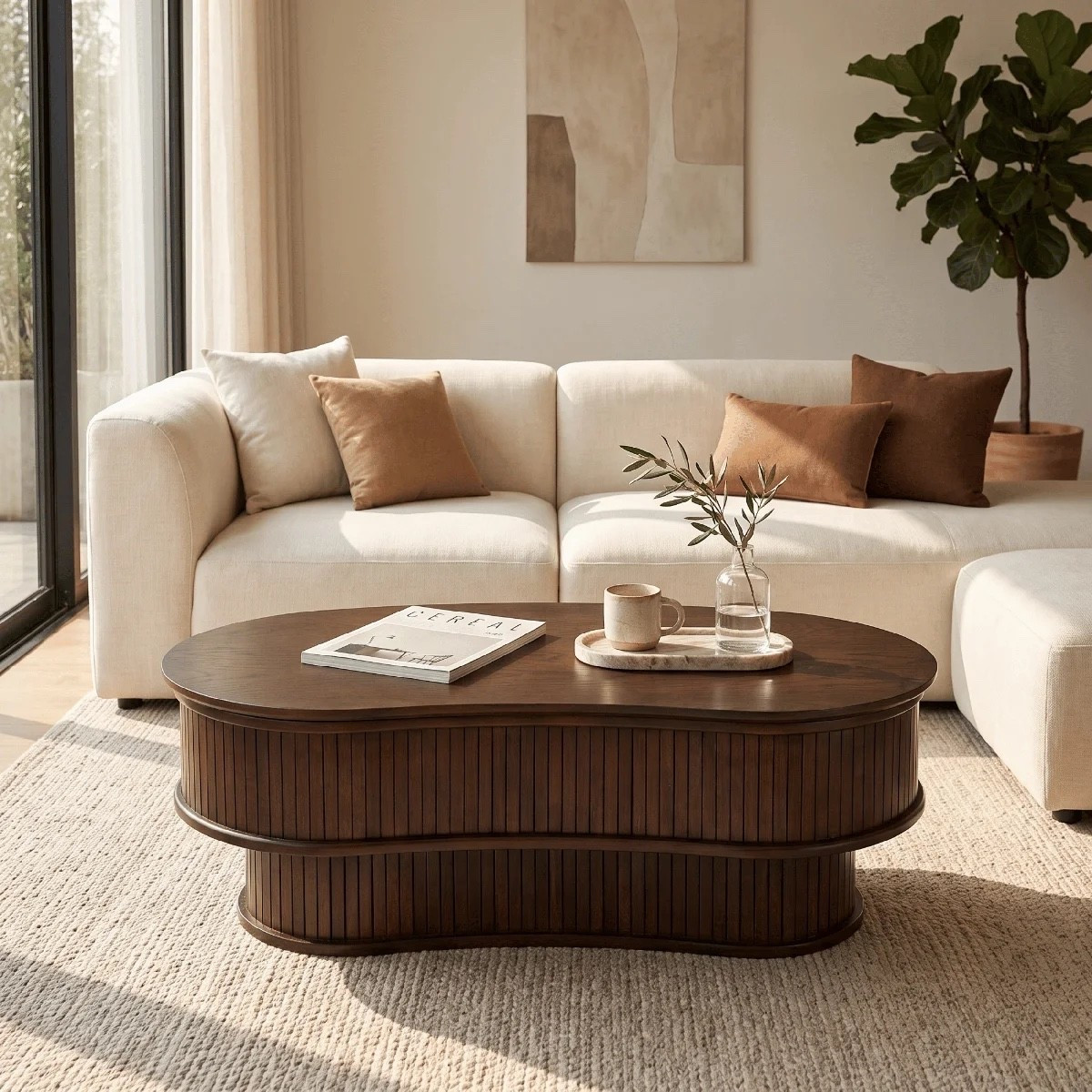 The NTC Ripple Dou Modern Wooden Double-Layer Coffee Table in Sand brings understated texture and clever functionality to the living room. Its warm sand finish, distinctive vertical groove detailing, and sculptural silhouette create a minimalist yet inviting look, while the removable top reveals convenient hidden storage for keeping everyday essentials beautifully tucked away. The double-layer design also provides additional space for books, décor, and living room accents. ON SALE and under $300.

Ideas:

* warm minimalist living room
* organic modern styling
* stylish hidden storage
* elevated coffee table décor
* contemporary apartment styling

Keywords:

* modern coffee table
* wooden coffee table
* sand coffee table
* beige coffee table
* double layer coffee table
* coffee table with storage
* hidden storage coffee table
* removable top coffee table
* grooved coffee table
* fluted wood coffee table
* minimalist coffee table
* modern living room furniture
* organic modern décor
* neutral home décor
* apartment living room

#LTKSaleAlert #LTKHome #LTKSeasonal