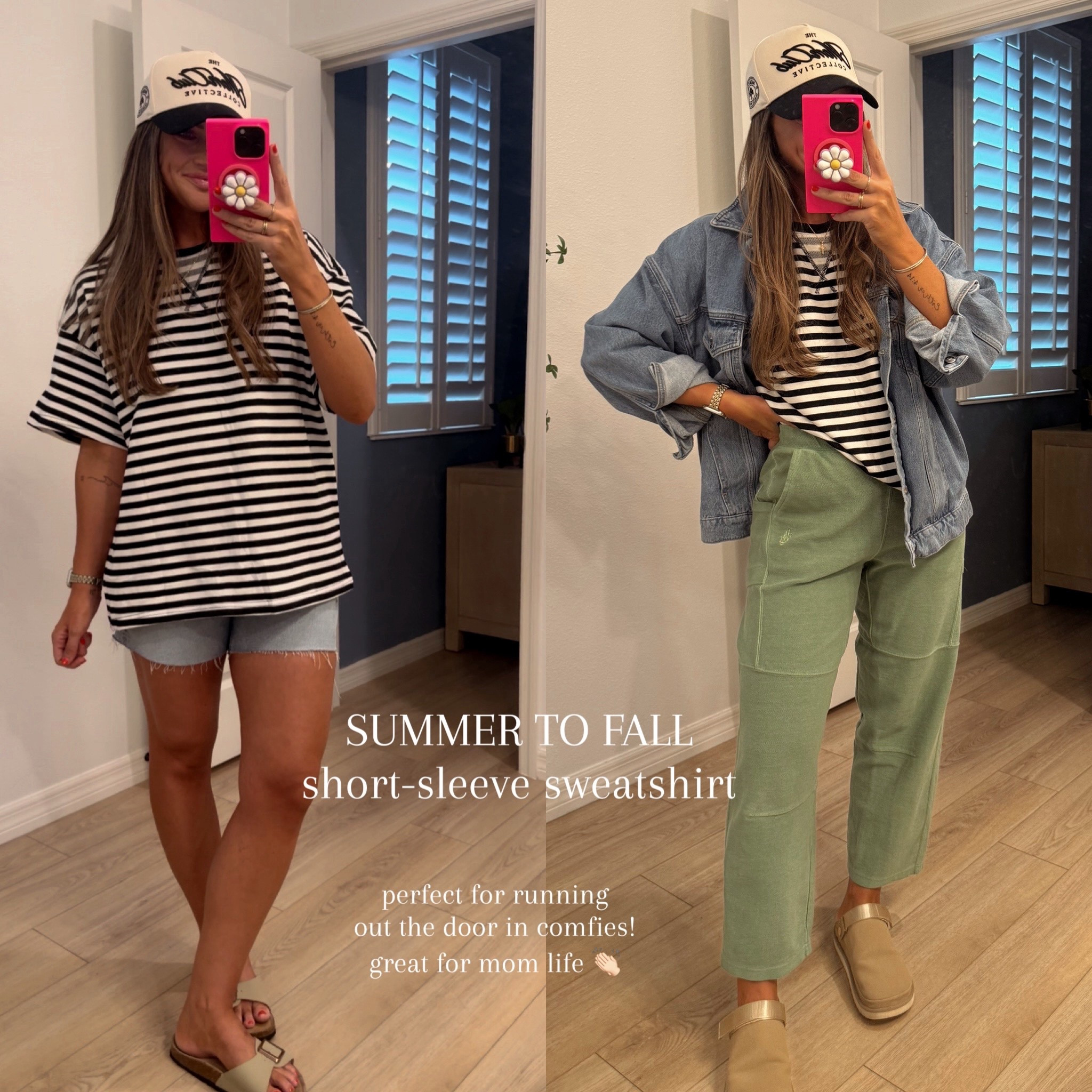 Amazon faves styled for summer and fall for you so you can see how to wear them now AND later 🤗 size XS sweatshirt // XS green pants // S denim jacket (runs super oversized!) // 2 denim shorts — size down at least one!! run very big! 


Casual outfits
Early fall
Back to school
Mom ootd
School drop off
Summer outfit ideas 