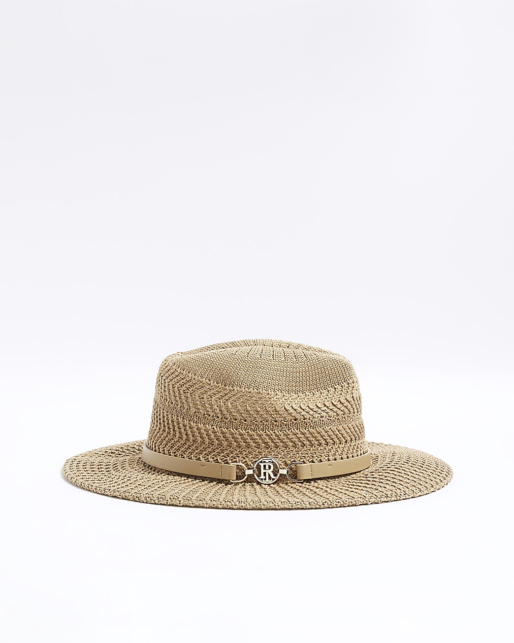 Beige crochet fedora hat | River Island (UK & IE)