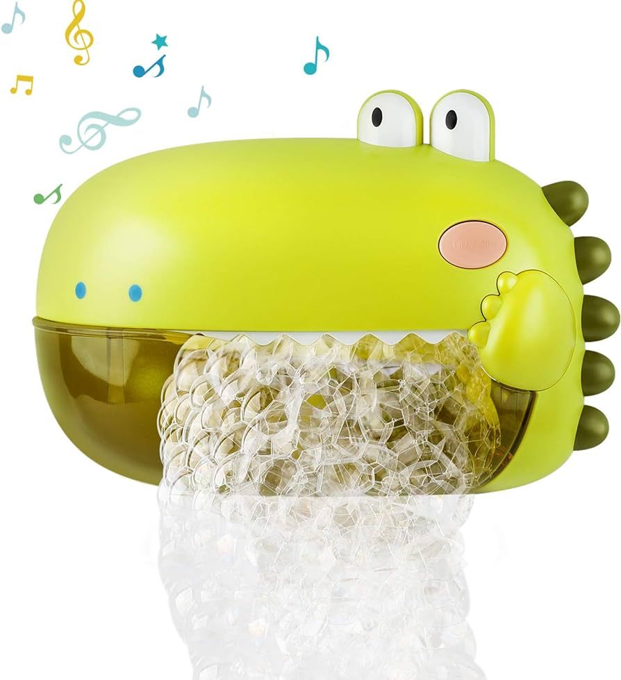 Lehoo Castle Baby Bath Toys, Automatic Bath Bubble Machine, Dinosaur Bathtub Bubble Maker with 12... | Amazon (US)