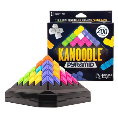 Educational Insights Kanoodle Pyramid 3D Brainteaser Game: Shapes & Colors Problem Solving Board for 1 Player | Target