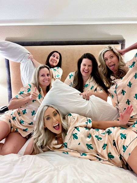 Never a dull moment with this crew! 🤣

How cute are these silk cactus pajamas?!?! 🌵 Perfect for our AZ trip!

TTS Wearing a small. 

#LTKparties #LTKFestival #LTKtravel
