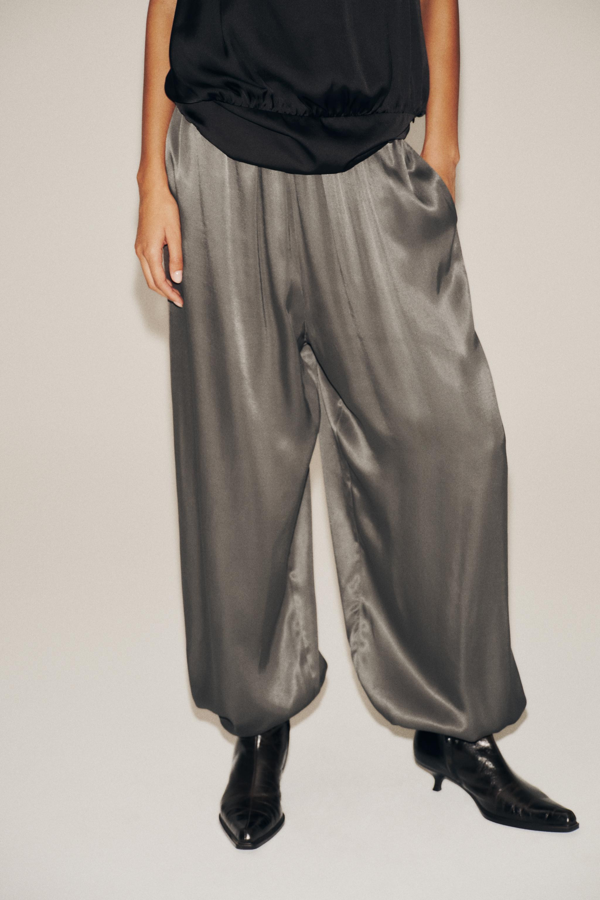 SATIN BALLOON PANTS | Zara US
