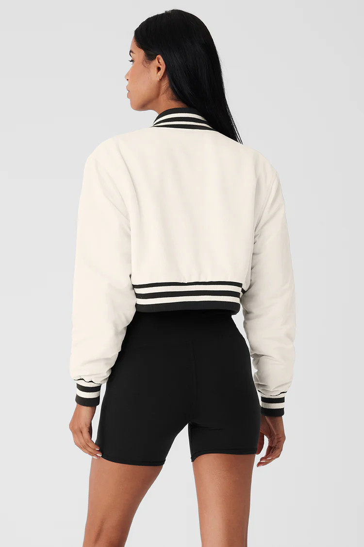 Cropped G.O.A.T Jacket - Ivory | Alo Yoga