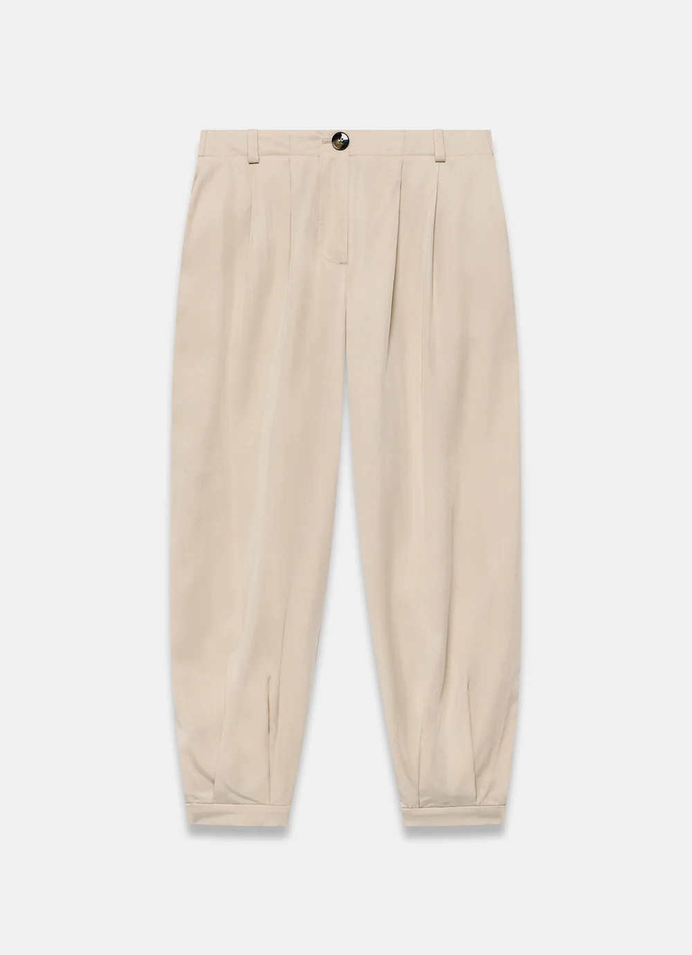 Neutral Tapered Balloon Trousers | Mint Velvet