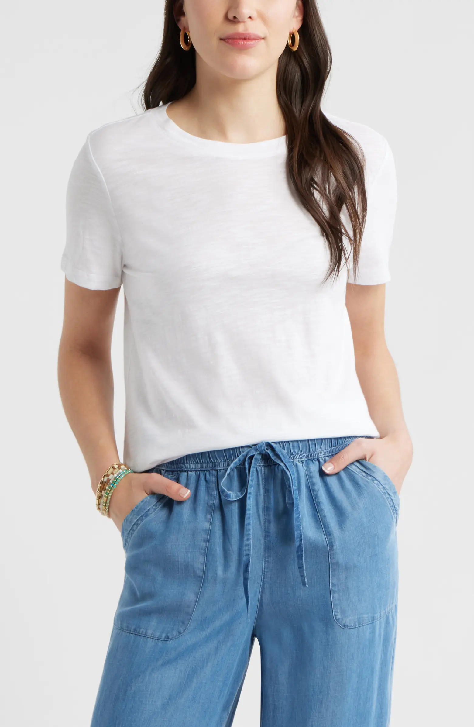Cotton Blend Crewneck T-Shirt | Nordstrom