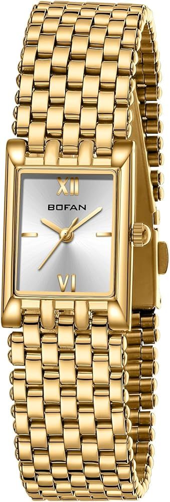 Gold Watches for Women Luxury Ladies Quartz Wrist Watches with Stainless Steel Bracelet,Waterproo... | Amazon (US)