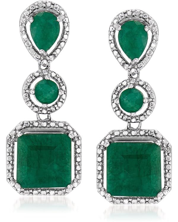 Ross-Simons Pair of Gemstone Drop Earrings in Sterling Silver | Amazon (US)