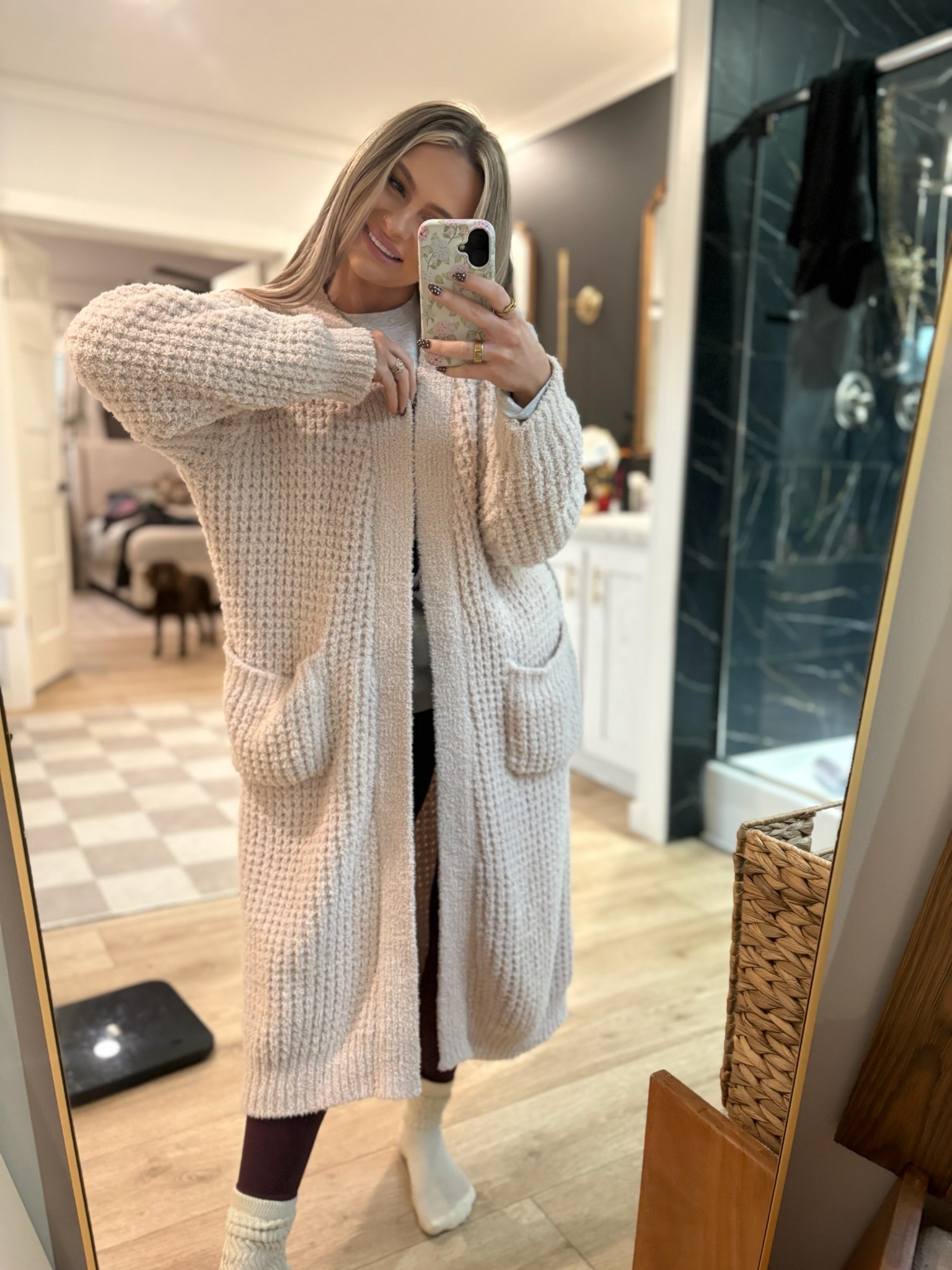 My robe that I always get questions on is finally restocked in both colors! And they have a matching one for kids 🥰