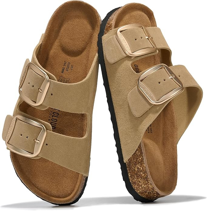 Project Cloud 100% Genuine Leather Flat Sandals for Women 2026 Comfortable Beach Essentials Women... | Amazon (US)