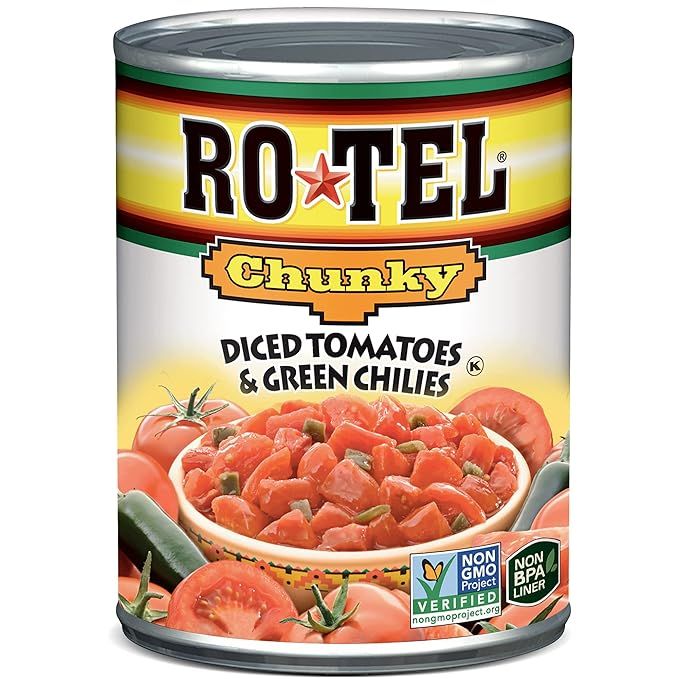 RO-TEL Chunky Diced Tomatoes and Green Chilies, 10 oz | Amazon (US)