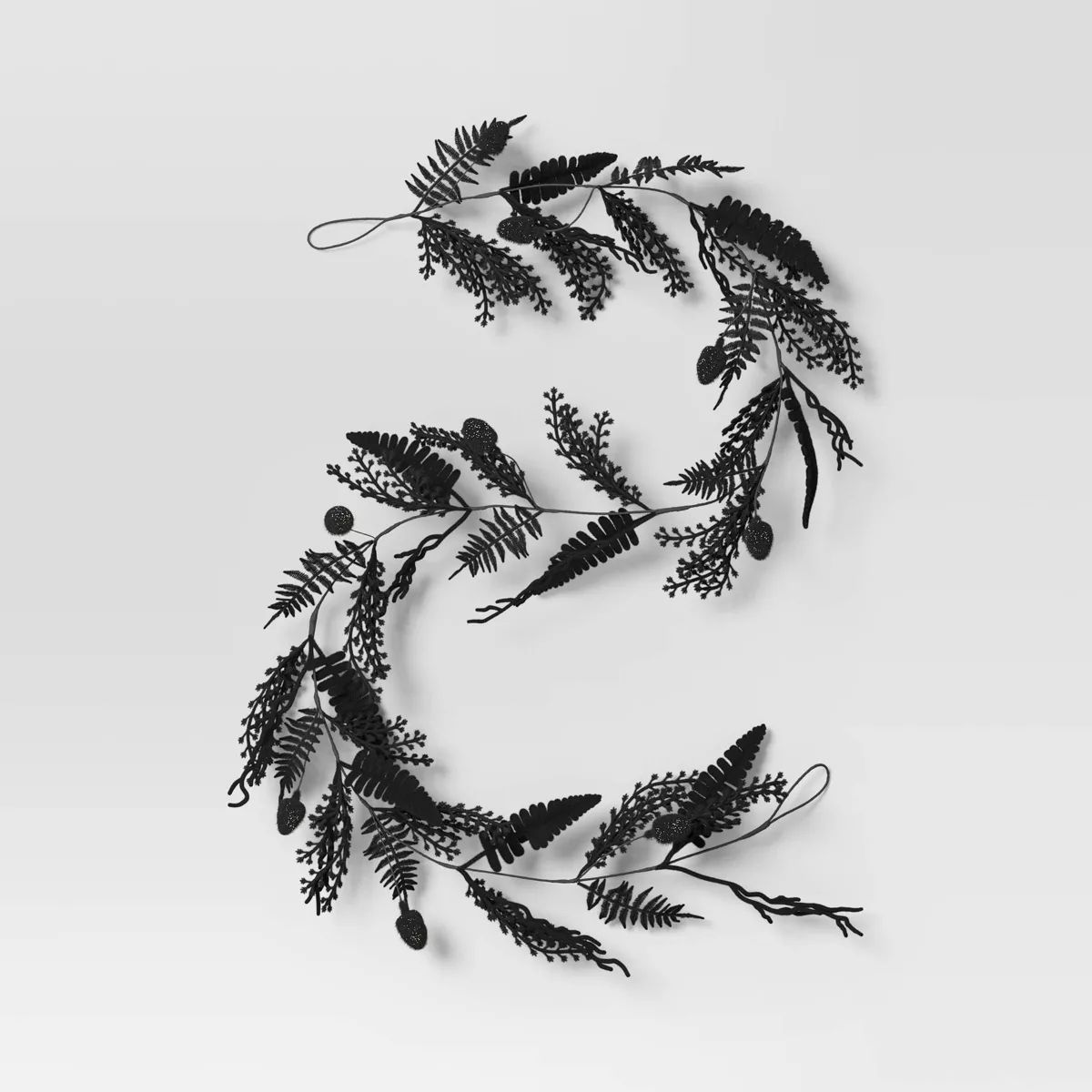 6' Flocked Halloween Greenery Garland Black - Hyde & EEK! Boutique™ | Target