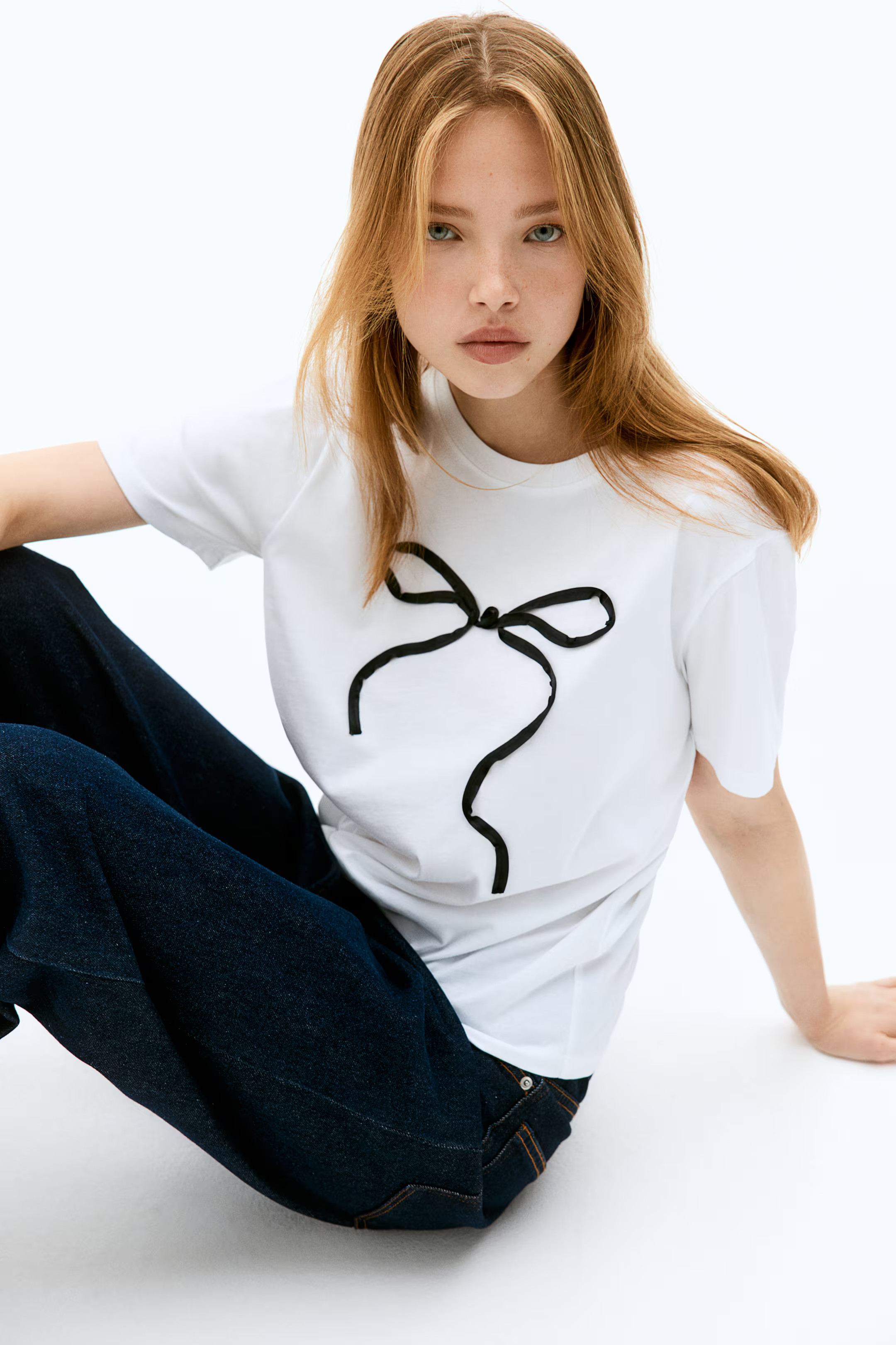 Motif-detail T-shirt | H&M (UK, MY, IN, SG, PH, TW, HK)