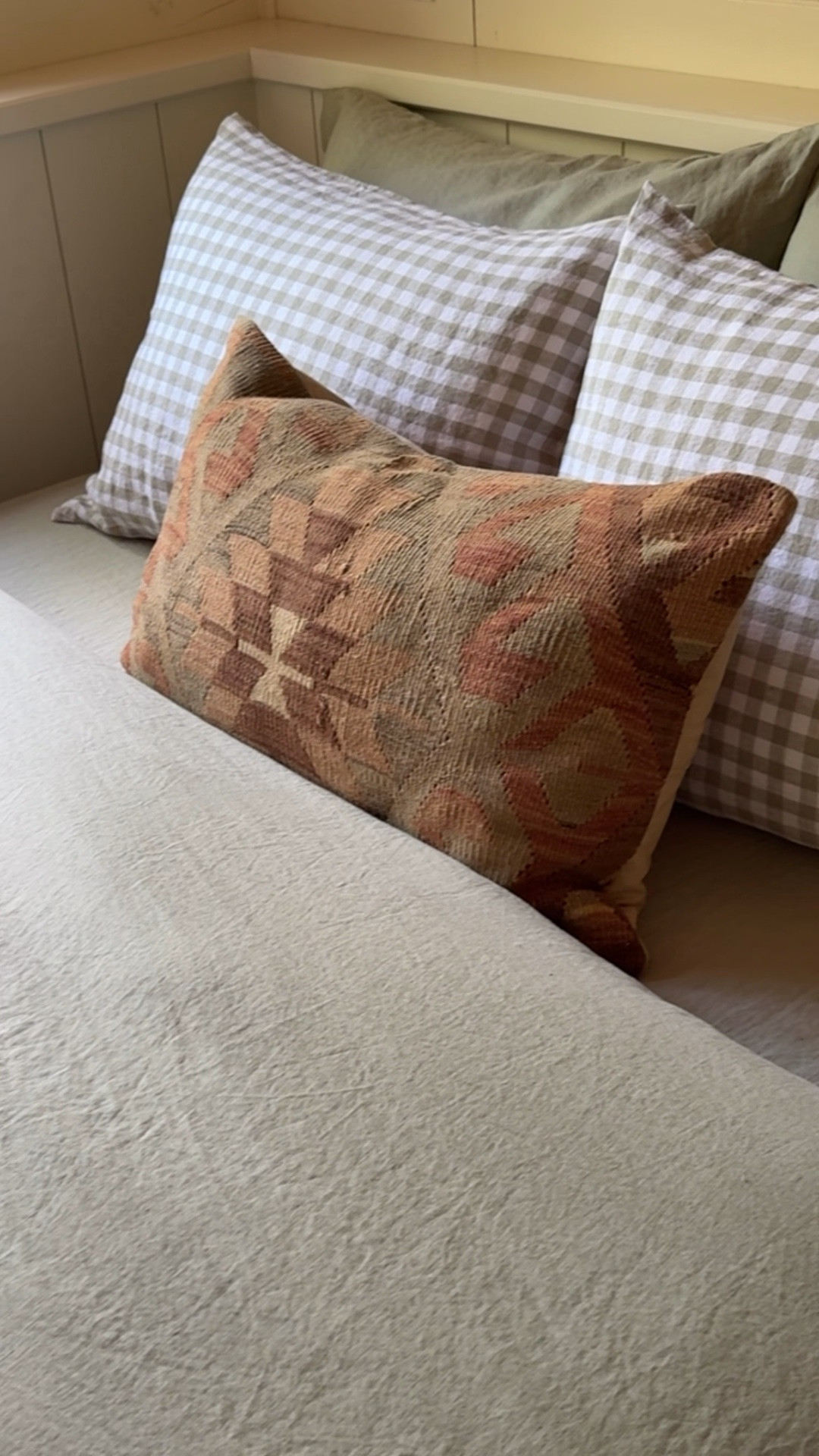 Unpopular opinion… your bed frame isn't what makes a bedroom look luxurious (take our primitive built-in bed and unfinished cabin bedroom)— the @Quince European linen bedding is doing 99% of the work here. These are my all-time favorite sheets! #ad #QuincePartner

#LTKHome #LTKSeasonal
