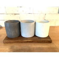 Concrete Pot, Cement Planter, Toothbrush Holder, Minimalist Airbnb Decor, Homeware, Pencil Canister | Etsy (US)