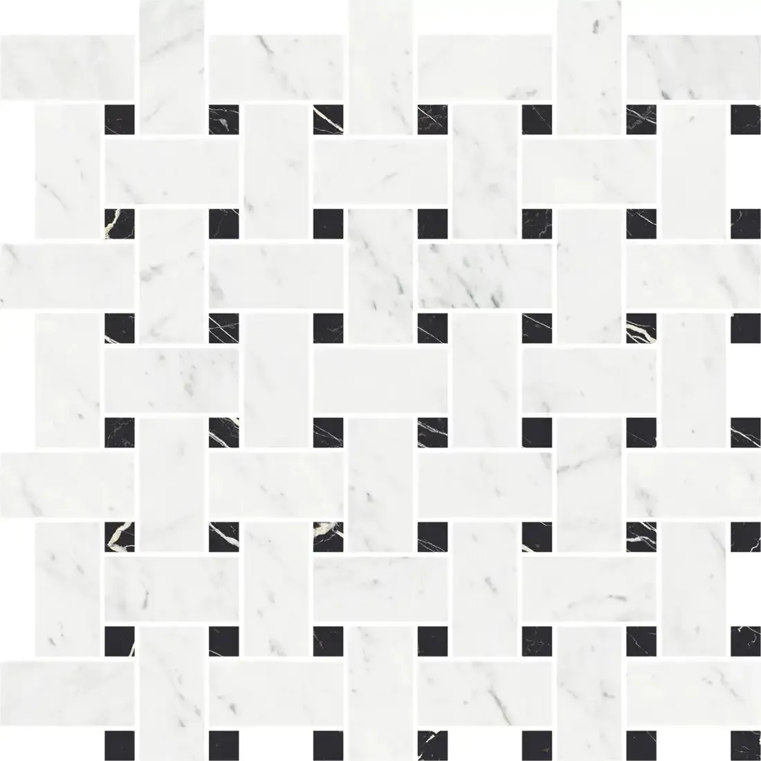 Boldara Bianco Basket Weave Porcelain Mosaic Tile | Tile Club